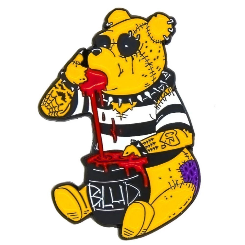 Sourpuss Winnie The Pooh Goth Dark n Twisted Limited Edition Enamel Pin